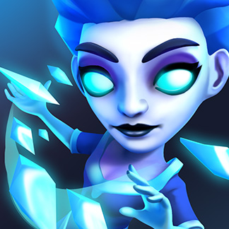 ICON 3D Characters Frost Mage Modeling Real-Time Cartoon Stylized