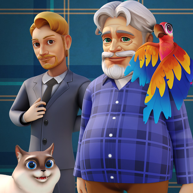 Icon 3D Character Art Human NPC Concept Father Raphael Сlassic Suit