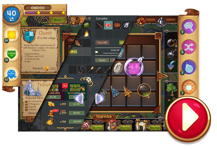 Non Fungible Token Blockchain Game User Interface Design