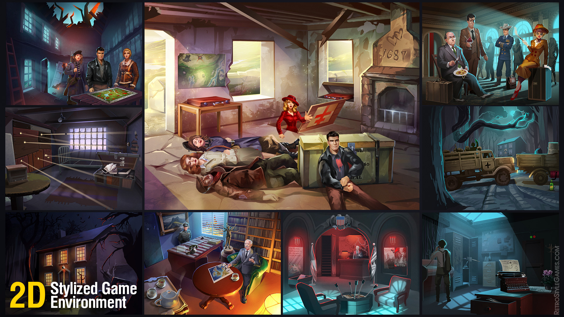 2d game environment design for Stylized Games