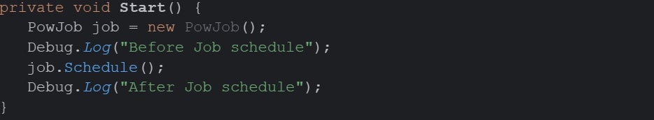 How to run a task in JobSystem, scheduling task in JobSystem