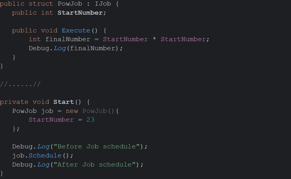 Data transferring in JobSystem