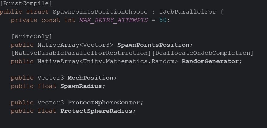 Spawning enemies in Unity JobSystem