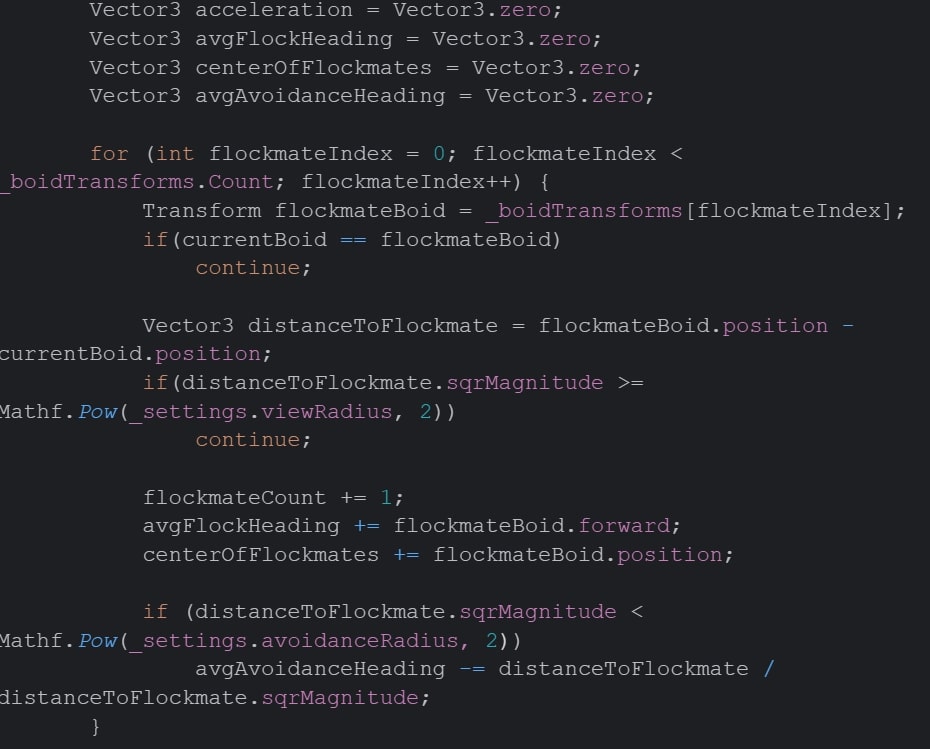 Optimized Boids in JobSystem, what is Boids
