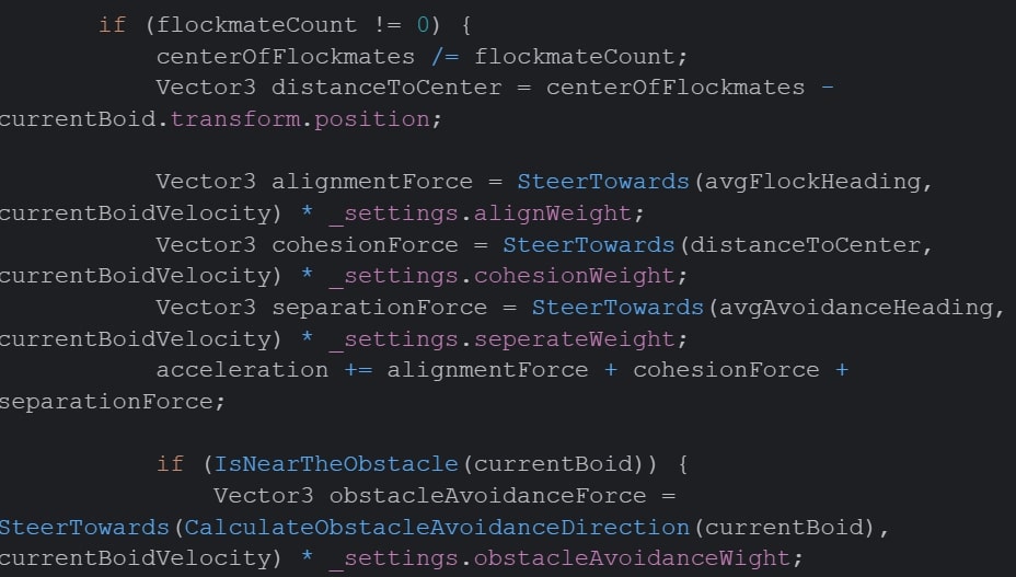 Optimized Boids in JobSystem, what is Boids