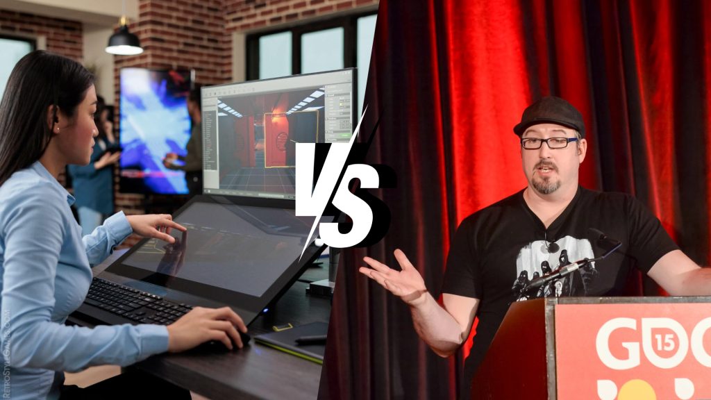 The difference between game director vs creative director, the difference between game producer vs art director, the difference between game technical director vs art director