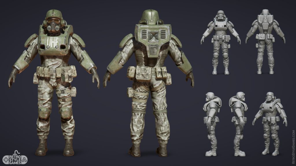 RetroStyle Games characters concept art comparison
