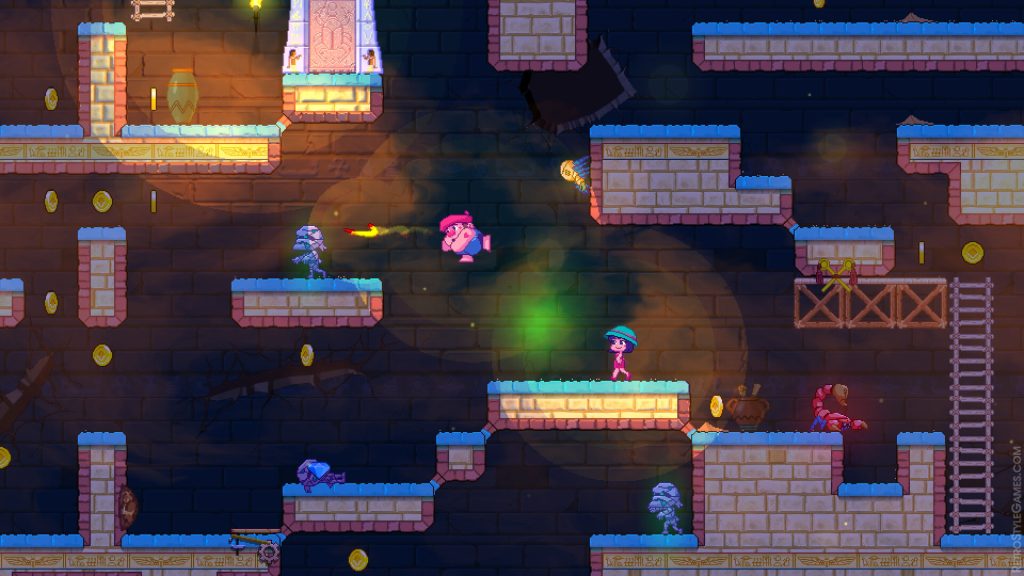 One of the best 2D roguelite platformers Falling Out
