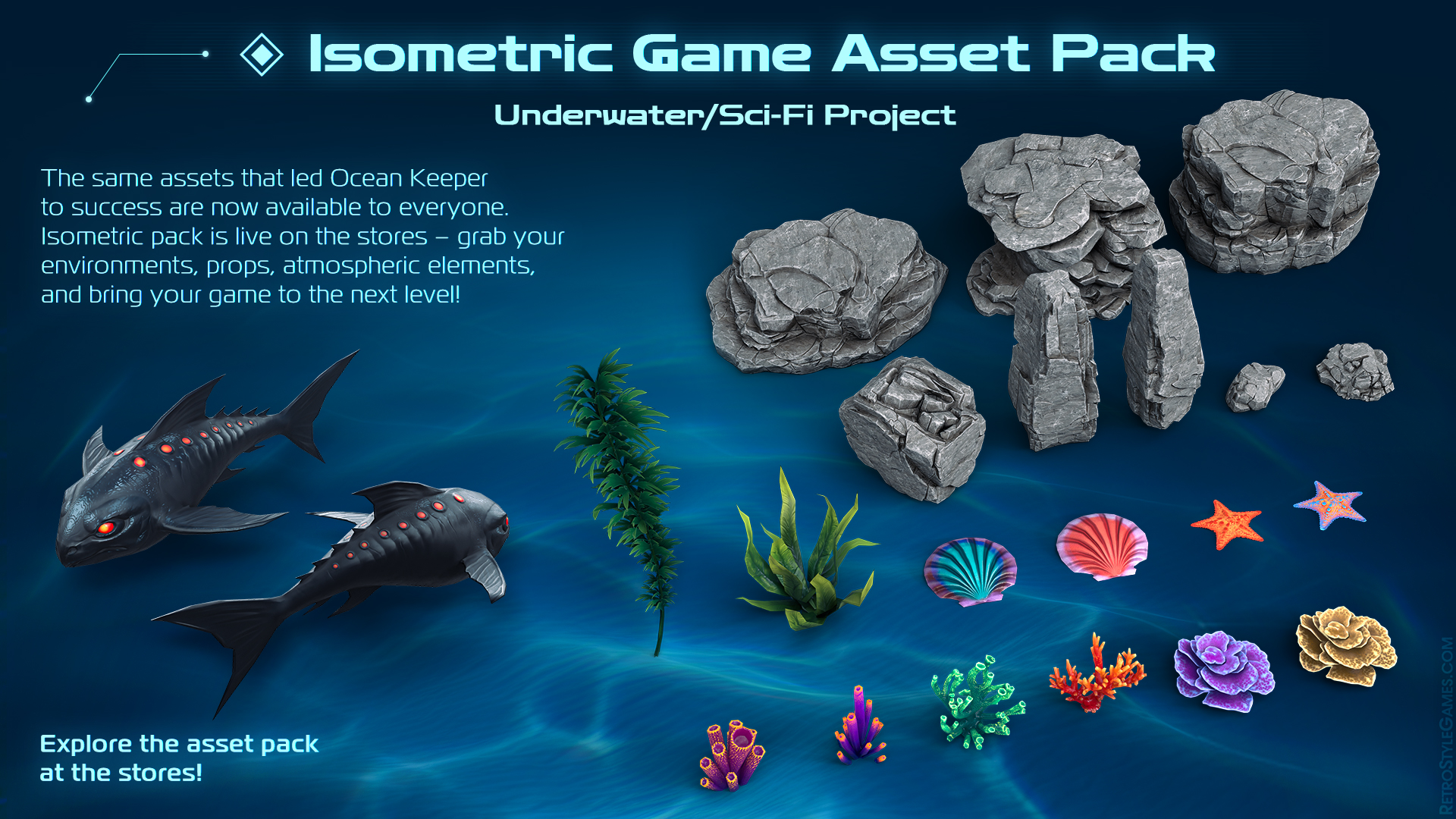 Underwater Game Art Direction & Surface Design | Ocean Keeper Case Study